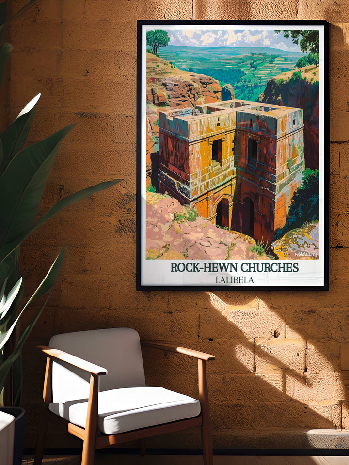 Lalibela Wall Art - Ethiopia Art - Lalibela Wall Decor - Rock-Hewn Churches