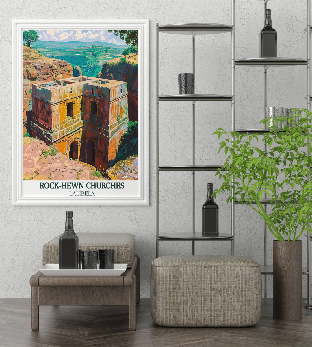 Lalibela Wall Art - Ethiopia Art - Lalibela Wall Decor - Rock-Hewn Churches