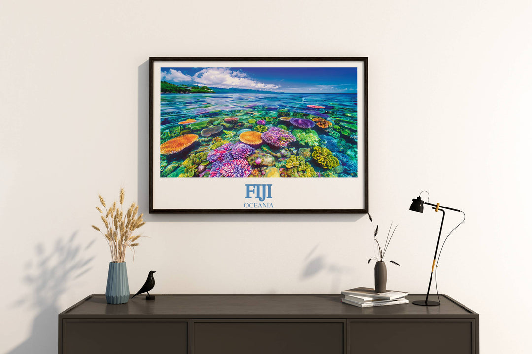 Vibrant Fiji Reef Print Showcases Underwater Wonders - Fiji Travel Prints