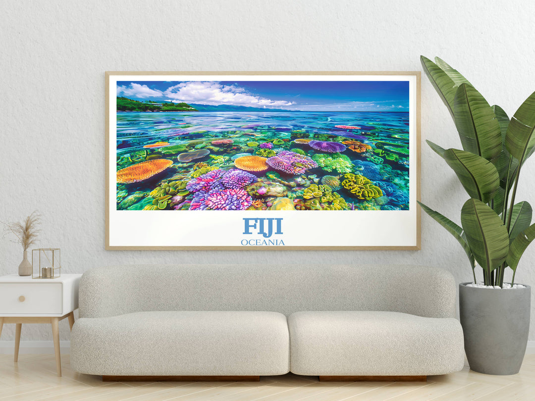 A stunning Fiji Photo focuses on the crystal-clear waters and rich cultural heritage of Fiji offering a snapshot of island life and the spirit of Oceania