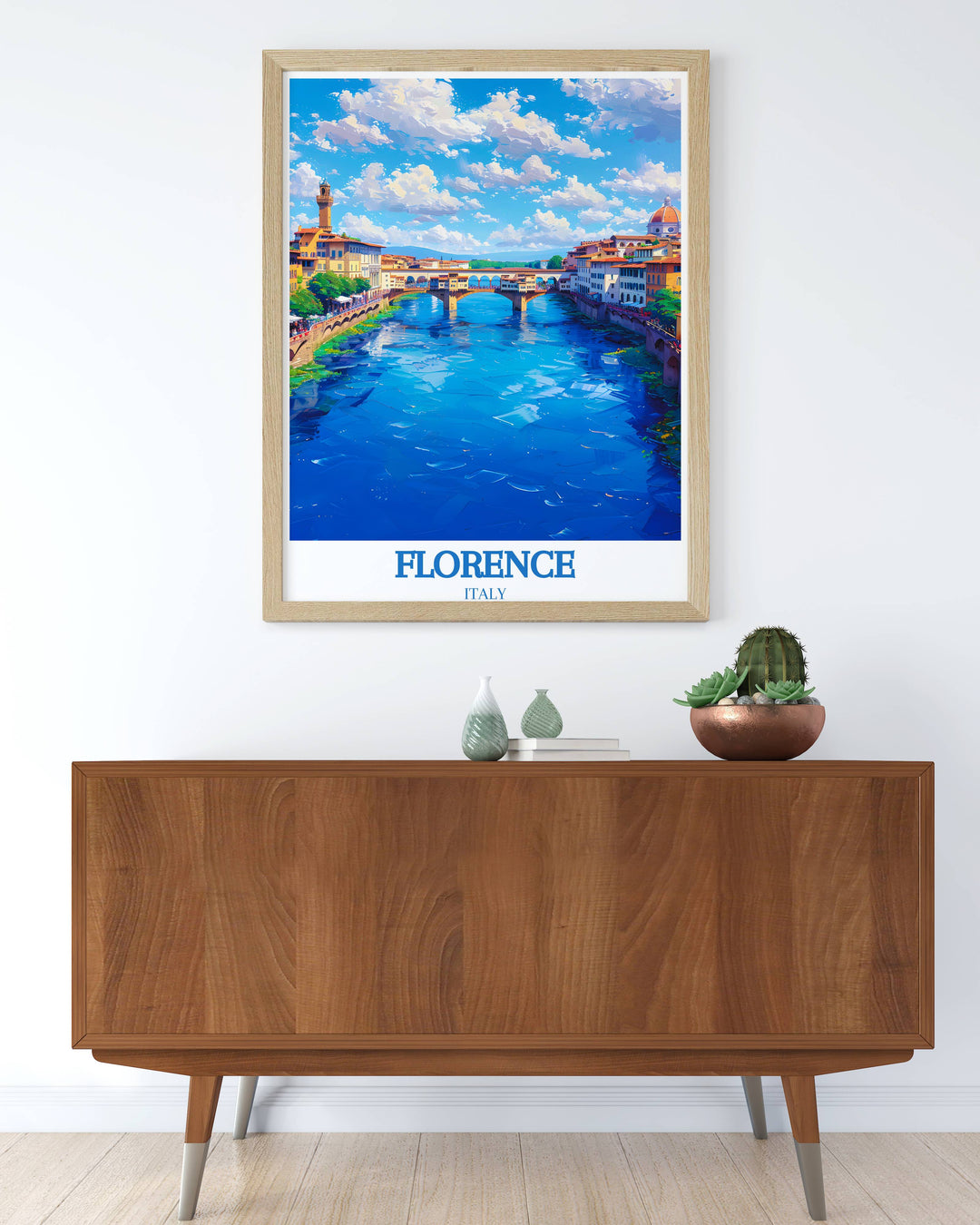 Wall Art Print of Florence Italy presenting the picturesque landscapes and architectural marvels of the city a sophisticated addition to any art collection