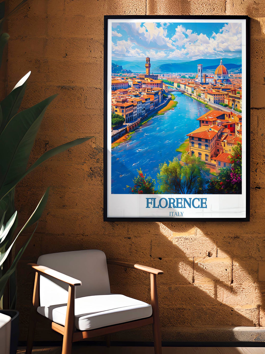 Wall Art capturing the grandiosity of the Uffizi Gallery, inviting viewers to explore the depths of Renaissance art within Florences walls.