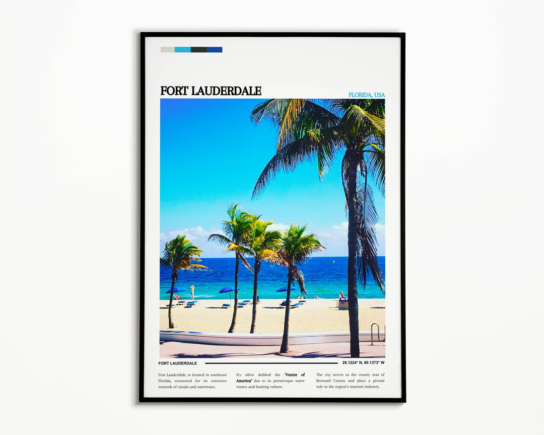 A serene depiction of Fort Lauderdales natural parks in a beautifully crafted wall art, showcasing the lush greenery and peaceful settings, ideal for creating a relaxing environment.