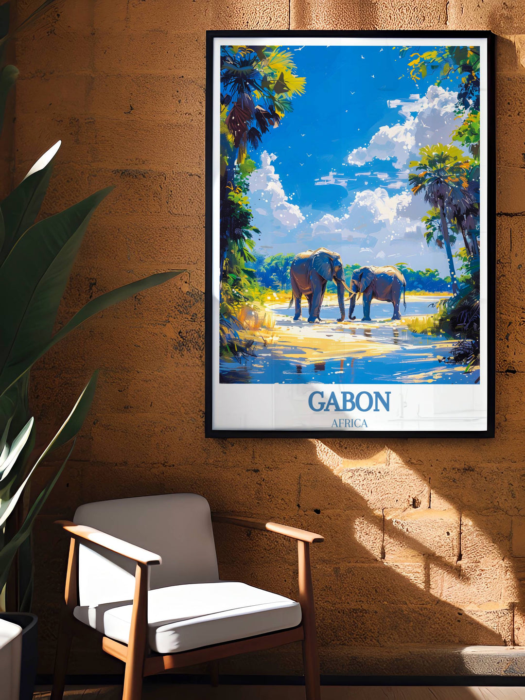 Mesmerizing Gabon Art captures the spirit of adventure in Loango National Park and the tranquility of Lopé National Park Print.