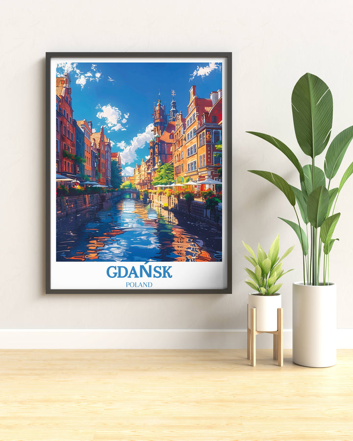 A beautifully rendered Gdańsk Poster that highlights the maritime spirit of Gdańsk, designed to spark wanderlust in the hearts of viewers.