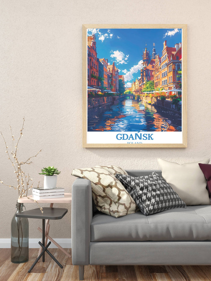 A memorable Gdańsk Gift in the form of a detailed art print, celebrating the citys rich heritage and making a perfect keepsake for travel enthusiasts.