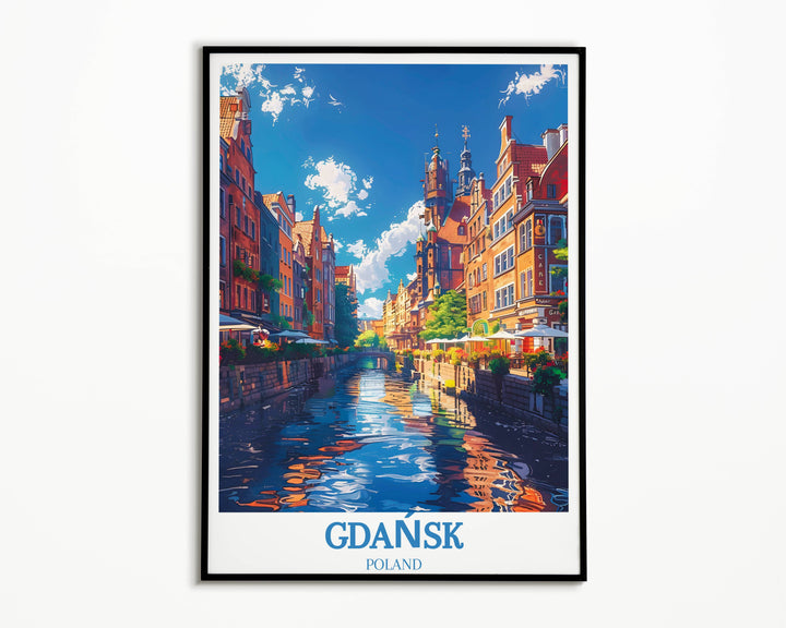An immersive Gdańsk Painting that conveys the serene beauty and historic depth of Gdańsk, inviting onlookers to explore its unique charm.