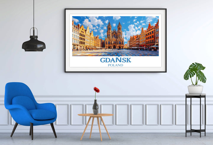 An immersive Gdańsk Painting that brings the city to life with its vibrant colors and intricate details, offering a unique perspective on Gdańsks beauty.