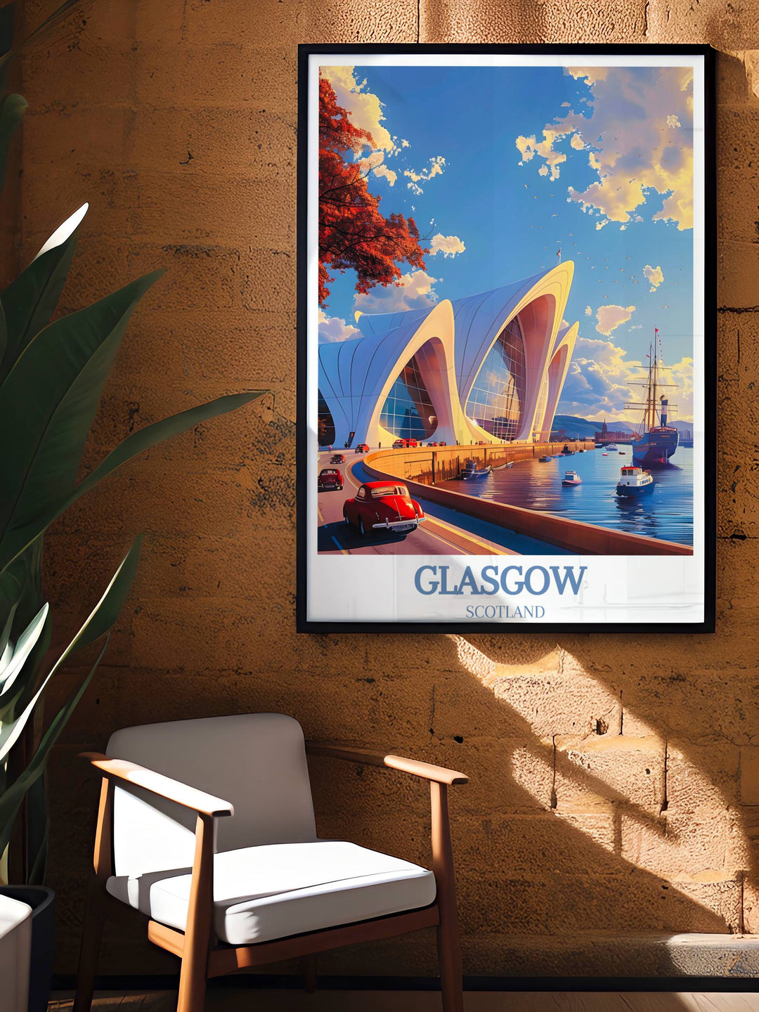 Transport yourself to Glasgows lively culture with vibrant posters capturing its bustling streets and vibrant energy, exclusively available.