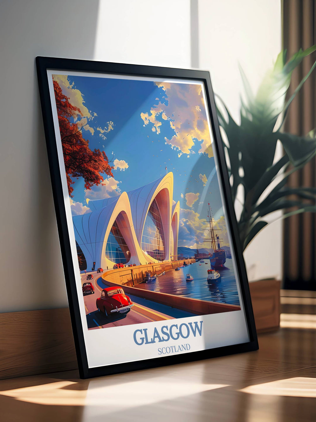 Immerse in the dynamic blend of tradition and modernity with abstract interpretations of Glasgows skyline, curated exclusively.