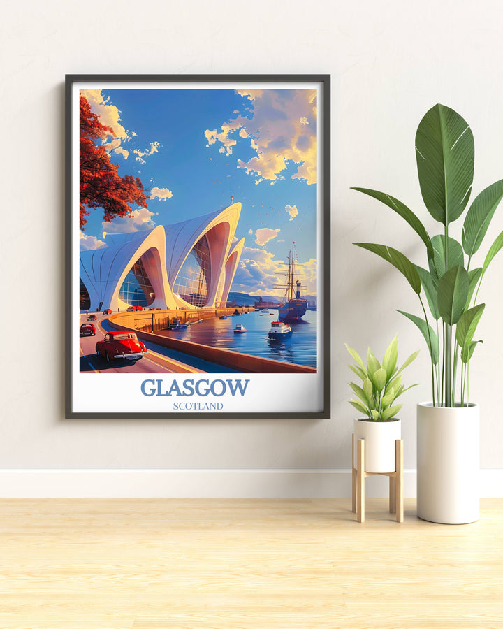 Glasgow Print - Scotland Art - Glasgow Artwork - Glasgow Travel Poster -Glasgow Art Print - Cadeaux Europe 