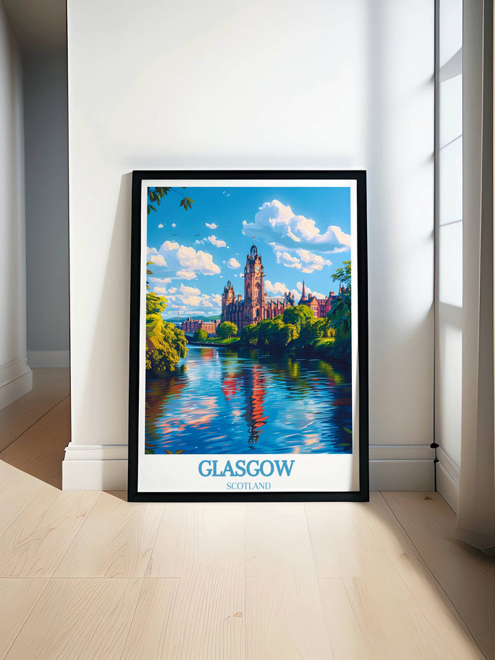Dive into Glasgows urban vitality with detailed prints capturing its architectural marvels, offering a glimpse of the citys soul.