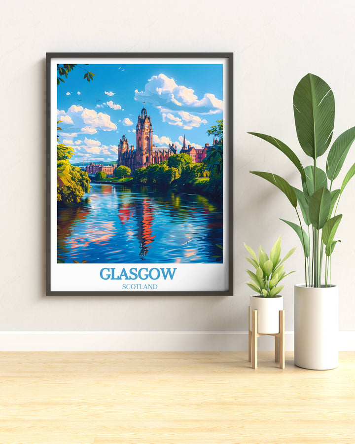 Experience the spirit of Scottish art through Glasgow-themed prints blending tradition and modernity seamlessly.
