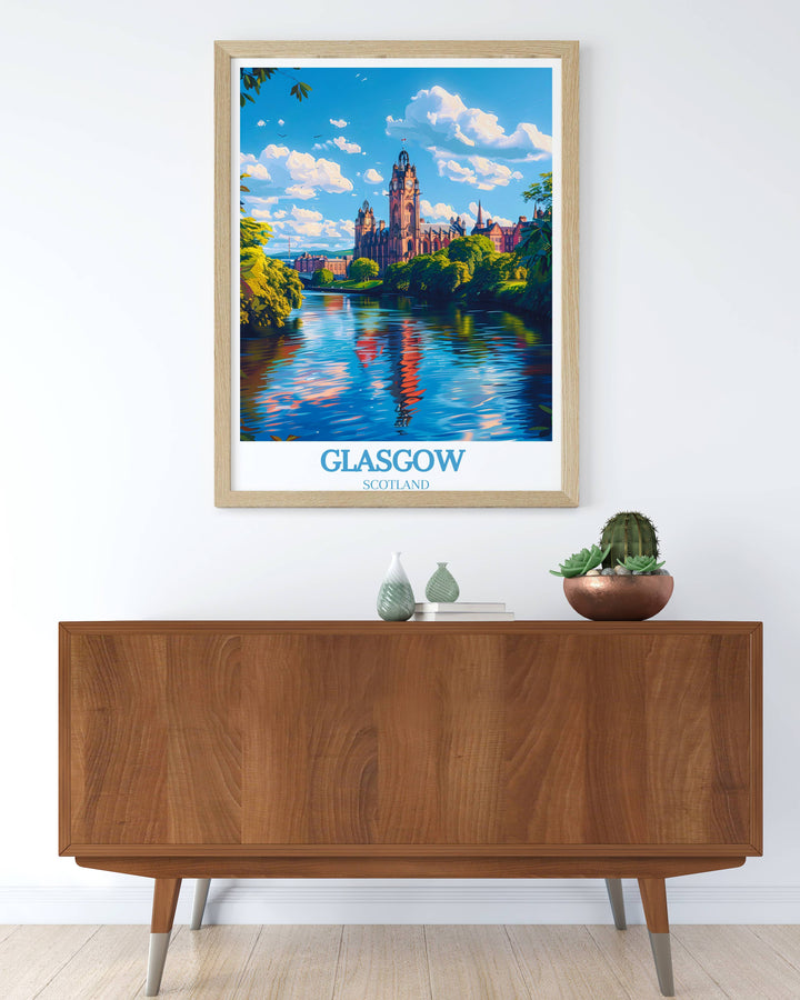 Enrich your space with panoramic prints capturing Glasgows breathtaking landscapes, a window to its beauty.