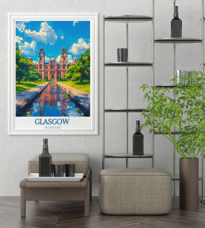 Our exquisite Glasgow artwork, with detailed cityscapes, serves as an ideal housewarming gift, offering a glimpse into Scotlands urban charm. Its a sophisticated choice for those who value art and culture, adding a touch of elegance to any room.