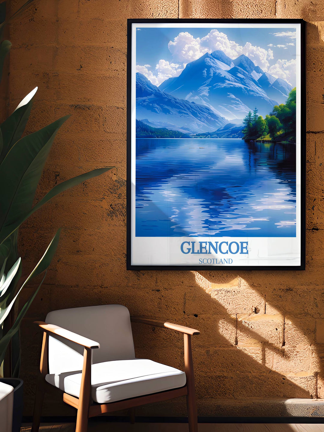 Elevate your collection of Europe travel posters with a piece dedicated to Glencoe, where Scotland's natural beauty and historic legacy come alive.