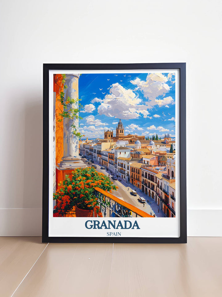 Elevate your decor with a stunning Granada Print, showcasing the city's iconic landmarks and vibrant culture.