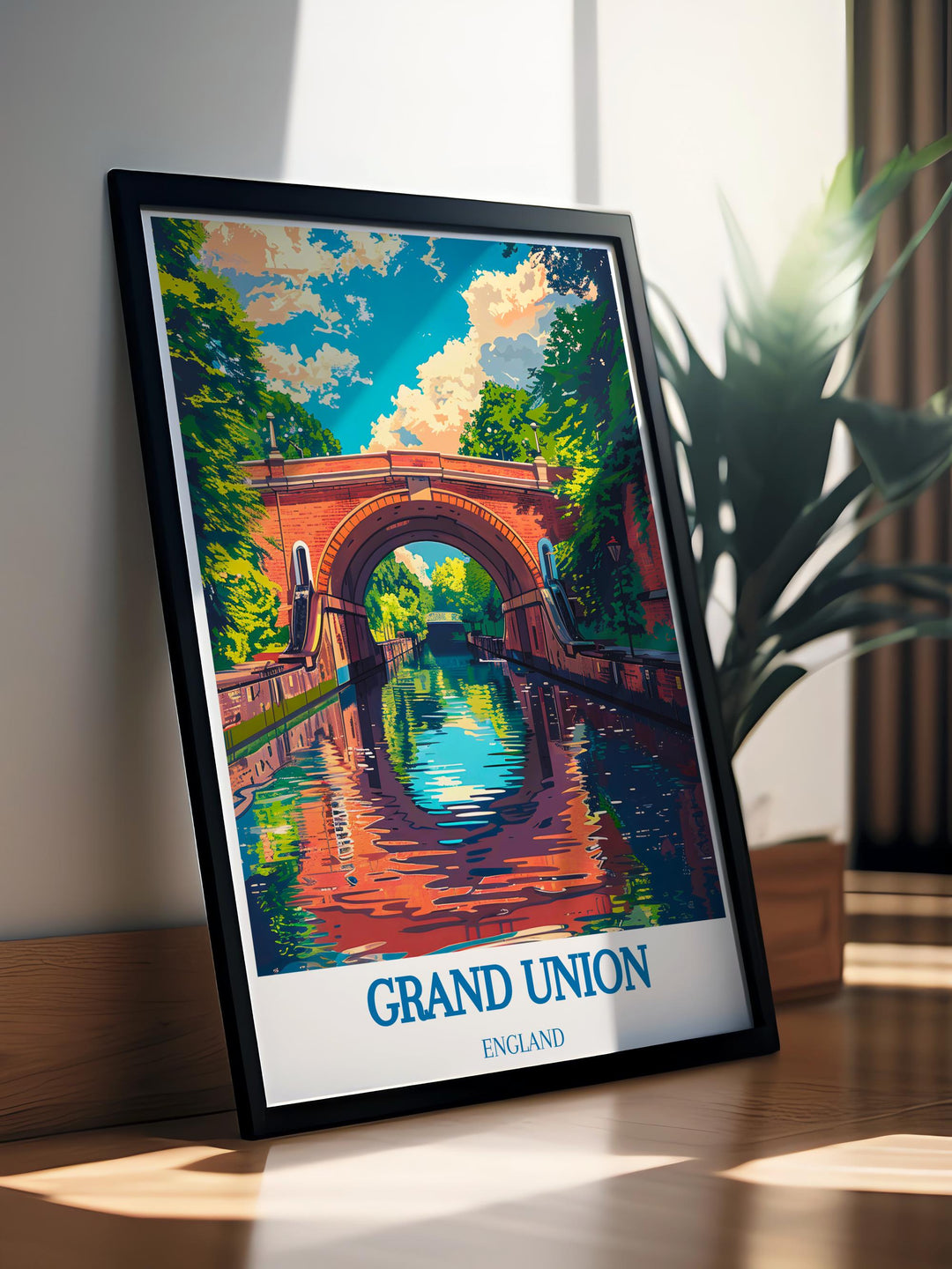 Bucket list prints of the Grand Union Canal, encouraging exploration and adventure in Englands famed outdoor settings.