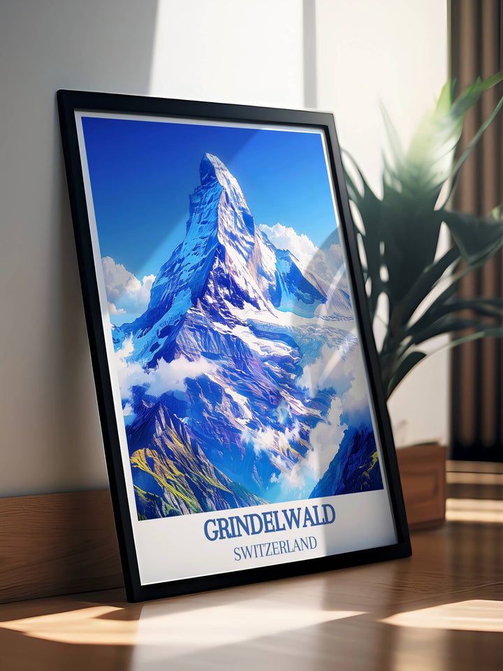 Autumn colors in Grindelwald with views of Eiger, perfect for a framed print of Swiss landscapes.