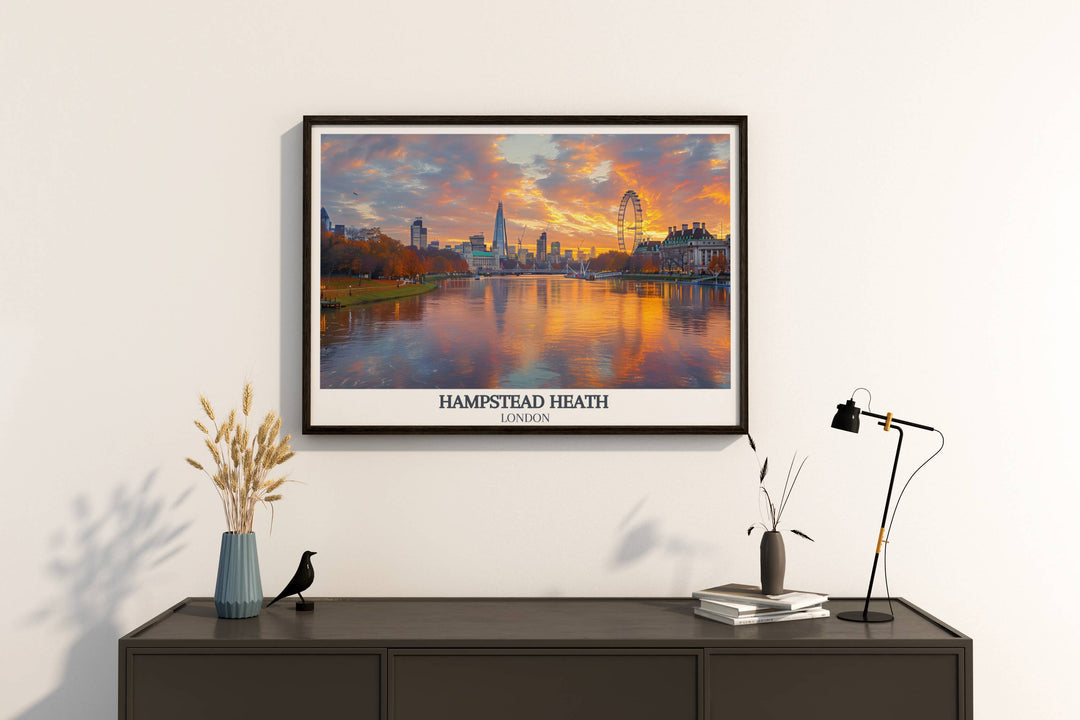 Poster of Hampstead Heath that blends urban sophistication with natural appeal, an ideal addition for bringing a London atmosphere into your decor.