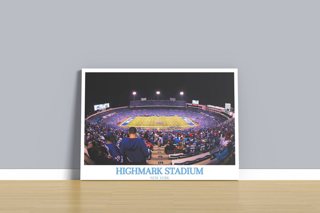 Admire the beauty of Highmark Stadium through this meticulously crafted Buffalo Bills Art, a signature piece that elevates any space.