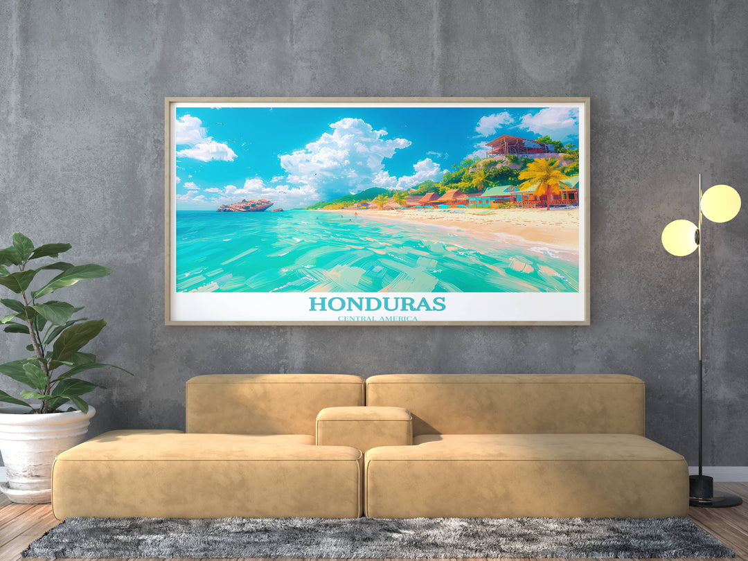 Honduras Wall Art - Roatan West Bay Beach Vibrance- Elegant Wall Art for Every Space