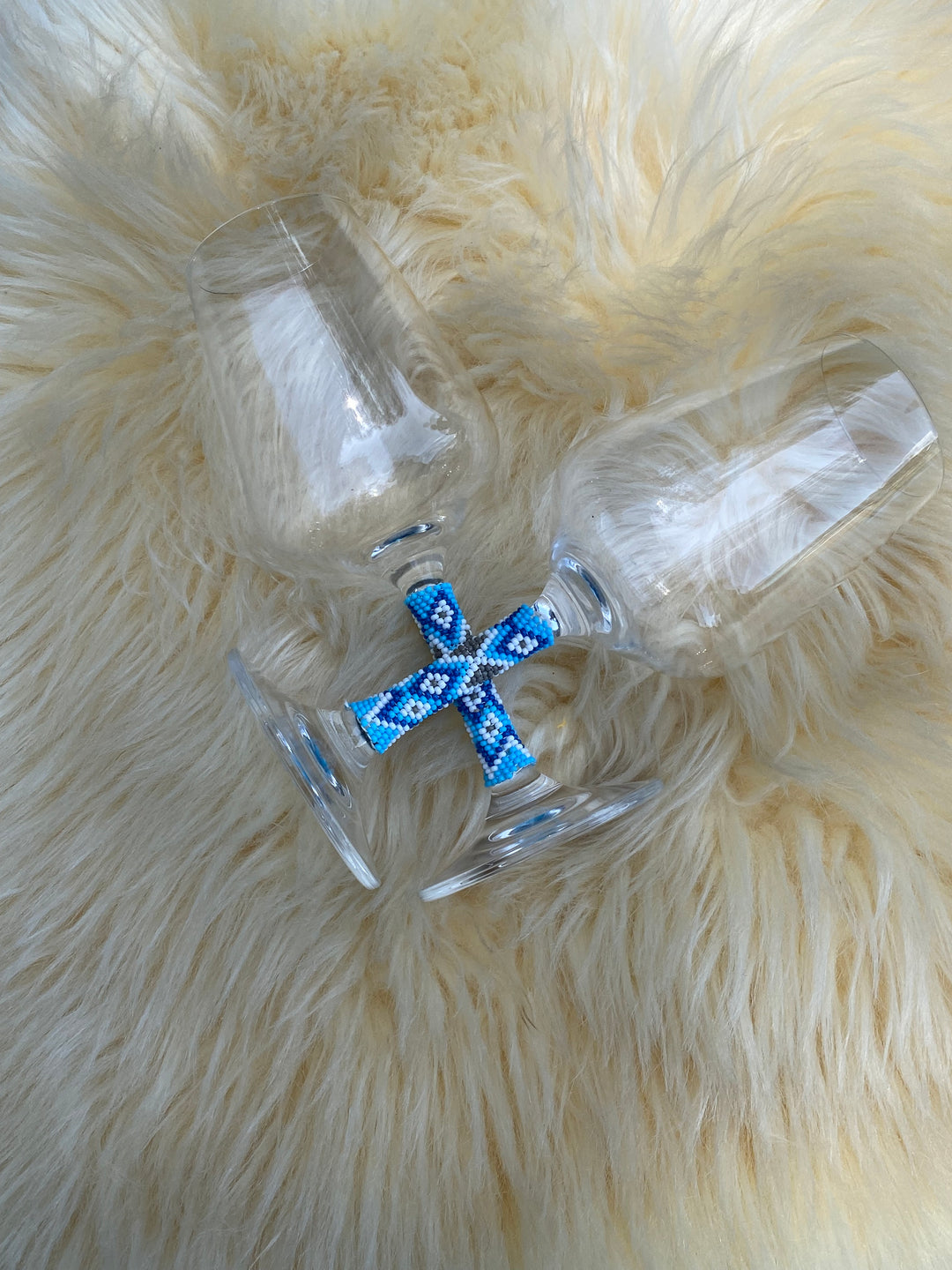 Beaded Wine Glasses Set | Handmade Stemware | Custom Pattern & Colors | Wedding Gift | Housewarming | Bar Decor | Unique Glassware