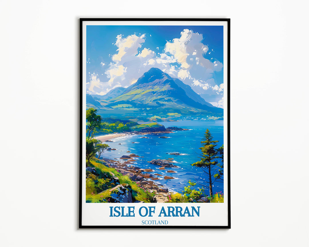 Timeless Isle of Arran artwork capturing the essence of Scotlands wilderness and natural wonders.