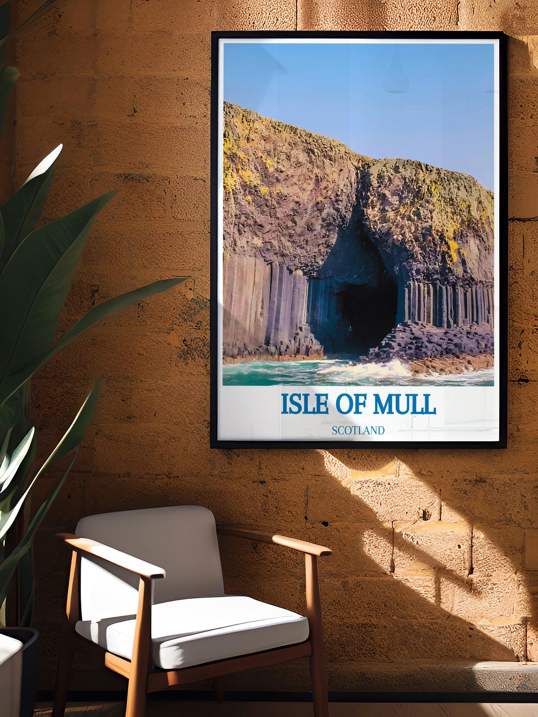 Framed art print of Fingals Cave perfect for those who appreciate natural wonders and geological formations