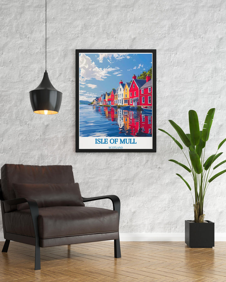 Vibrant wall decor featuring the picturesque Tobermory Harbour perfect for enhancing the aesthetic of any modern space