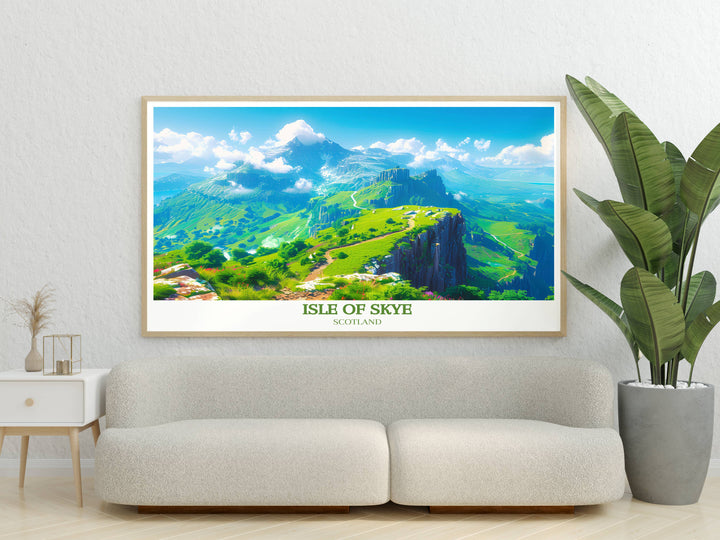 Wall art of Quiraing offering a majestic view of the Isle of Skye, ideal for enhancing the decor of a study or office