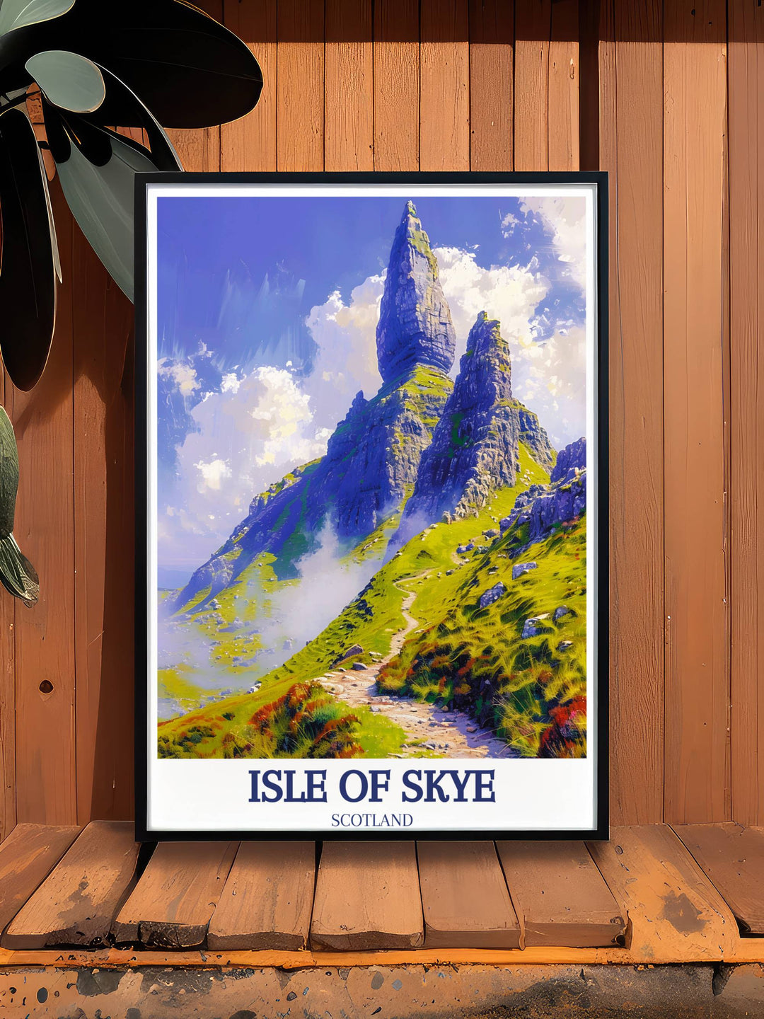 An artistic Isle of Skye photo capturing the sunrise at The Storr, offering a peaceful and inspiring view, perfect for anyone looking to enhance their living space with natural beauty.