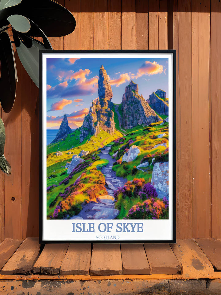 A serene Isle of Skye photo showcasing the tranquil coastal landscapes, offering a peaceful view for any home or office wall space.