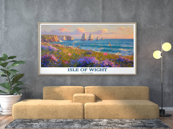 Isle Of Wight Travel Print - United Kingdom Travel Gift - Needles Lighthouse