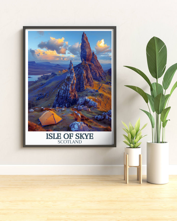 Stunning Isle of Skye Art print, vividly portraying the iconic Scottish cliffs and coastline, enhancing any travel-themed gallery