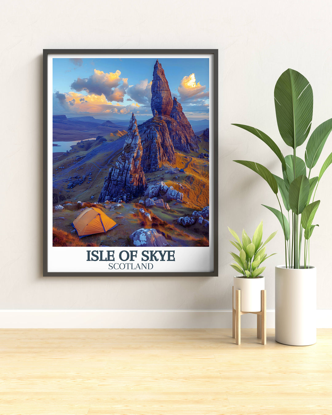 Custom print of The Old Man of Storr tailored to fit modern home decor styles featuring Scottish natural wonders