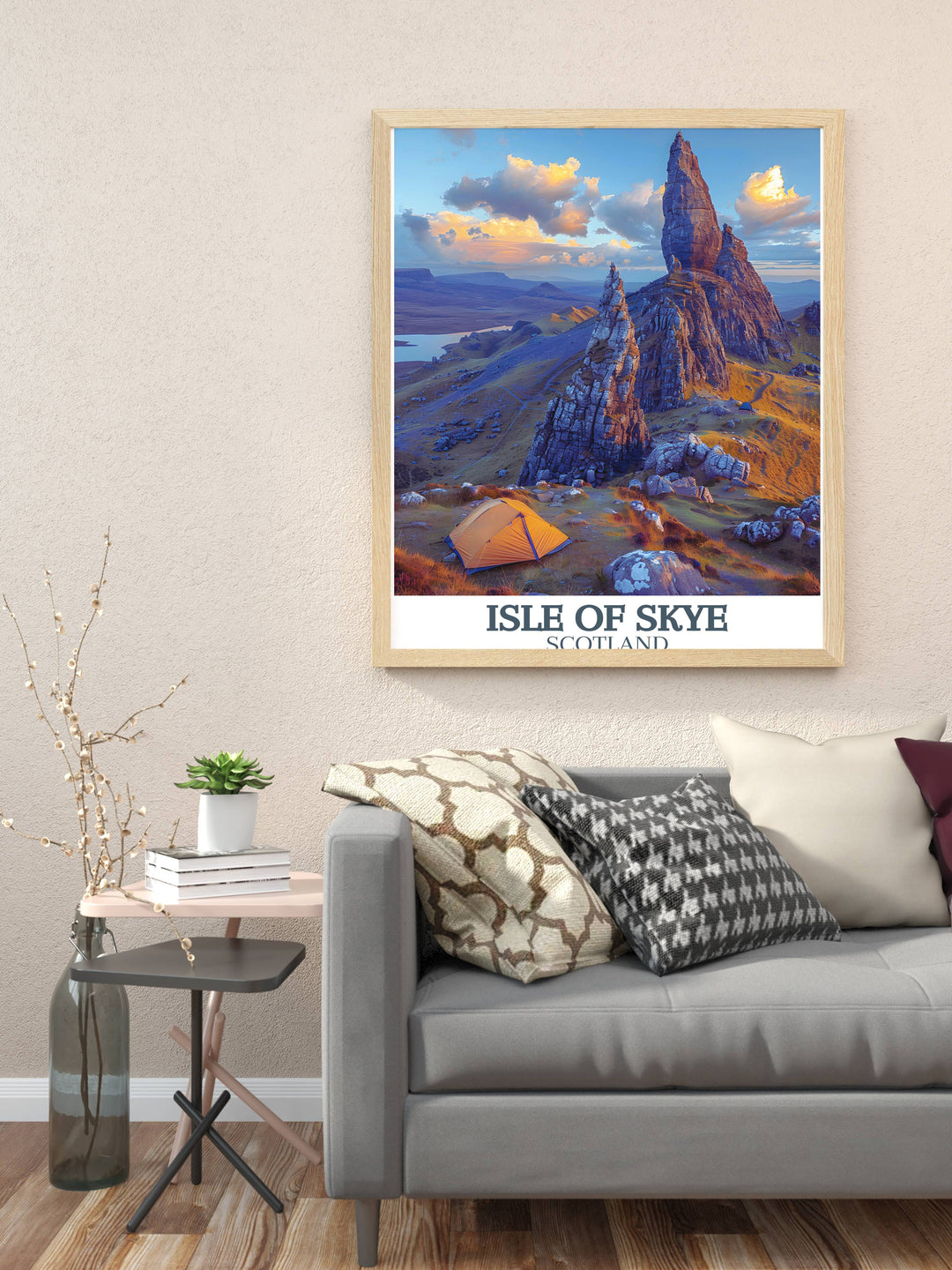 Scotland Wall Decor depicting the tranquil highlands, ideal for creating a calming atmosphere in your living space