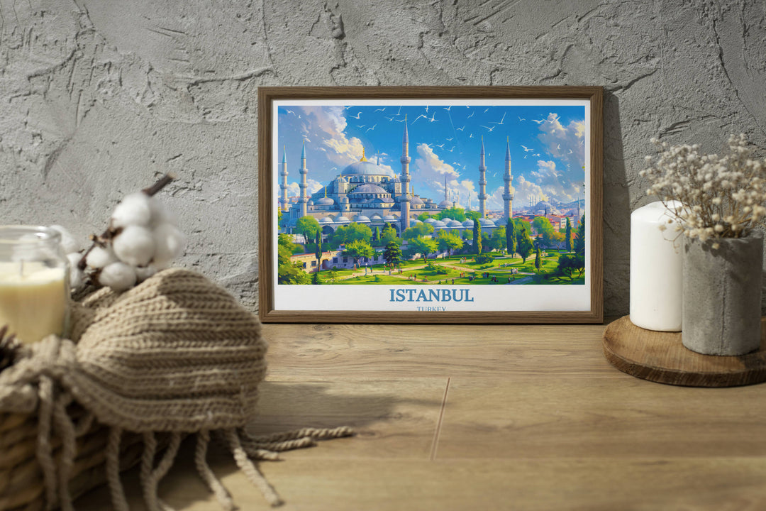 Europe travel print depicting beautiful scenes from across the continent, perfect for bringing European charm into your living space.