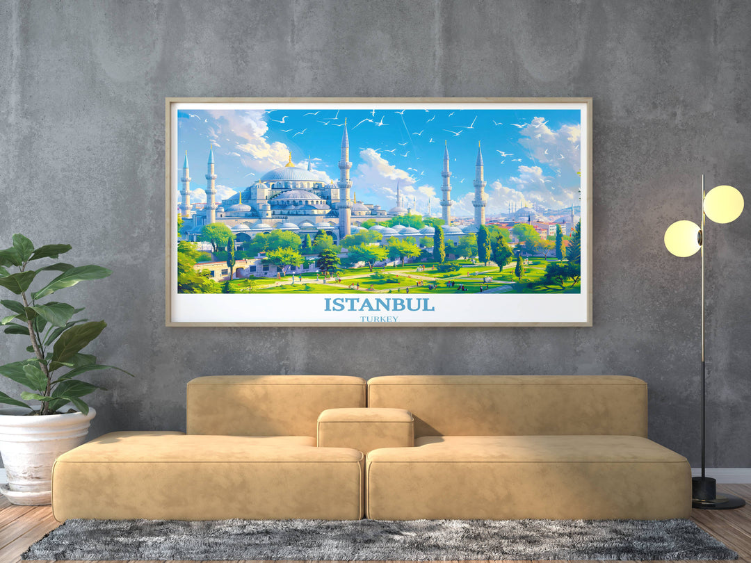 Housewarming gift featuring a classic Istanbul art print, bringing warmth and cultural richness to any new home.