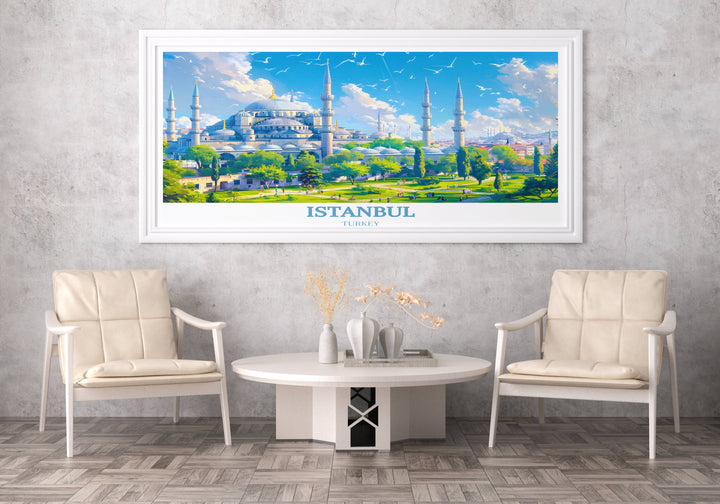 Turkey art showcasing traditional and modern elements of Turkish design, perfect for adding an exotic touch to decor.