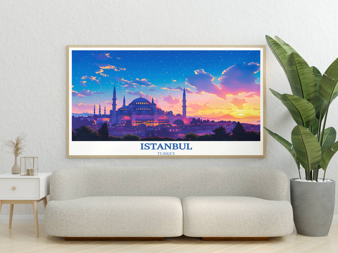 Hagia Sophia artwork evoking the timeless beauty and cultural significance of Istanbuls architectural masterpiece.