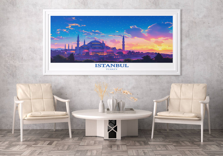 Hagia Sophia print offering a captivating glimpse into Istanbuls rich history and architectural marvels.