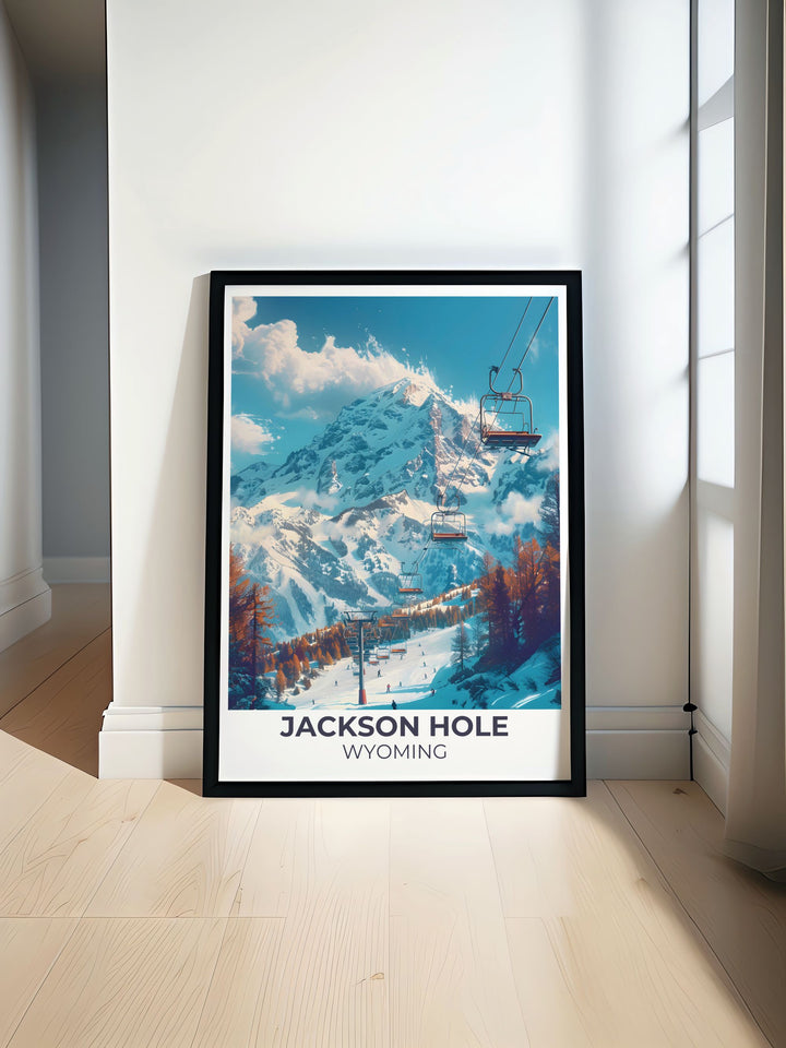 Wall art showcasing Jackson Hole Wyoming with a focus on the natural beauty and diverse wildlife ideal for home decor