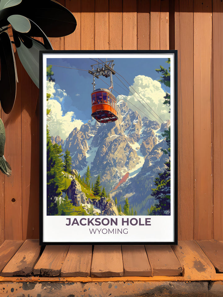 Panoramic view of Jackson Hole valleys and mountains captured in a high quality print for lovers of expansive landscapes