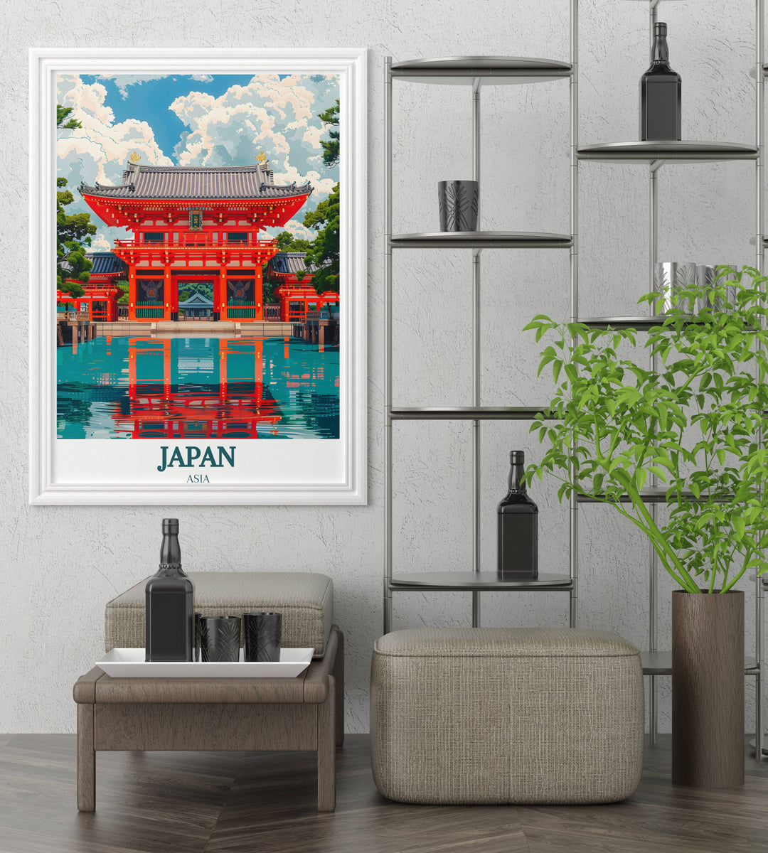 Japon Travel Print Wall Art Itsukushima Shrine Japon Mur suspendu Décoration intérieure Japon Cadeau Amateurs d’art Tokyo Art Lover Cadeau Tokyo Cadeau de voyage