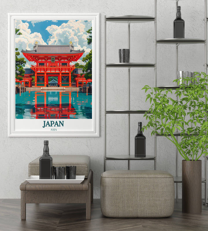 Japan-Reisedruck, Wandkunst, Itsukushima-Schrein, Japan, Wandbehang, Heimdekoration, Japan-Geschenk, Kunstliebhaber, Tokio-Kunstliebhaber-Geschenk, Tokio-Reisegeschenk