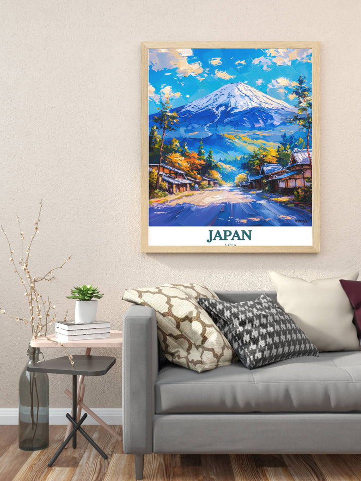 Japan wall hanging capturing the allure of Mount Fuji, an exquisite addition to home décor for art enthusiasts.