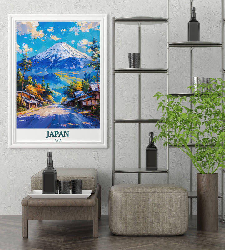 Japan wall hanging capturing the allure of Mount Fuji, an exquisite addition to home décor for art enthusiasts.