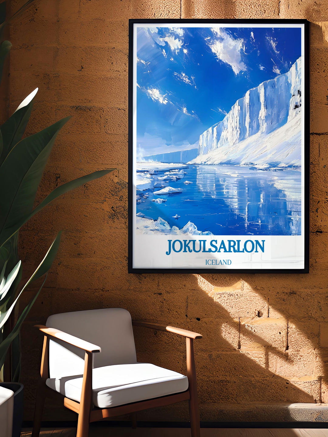 Jokulsarlon Modern Art Collection - Vatnajökull Glacier Wall Art - Blue Lagoon Iceland Decor