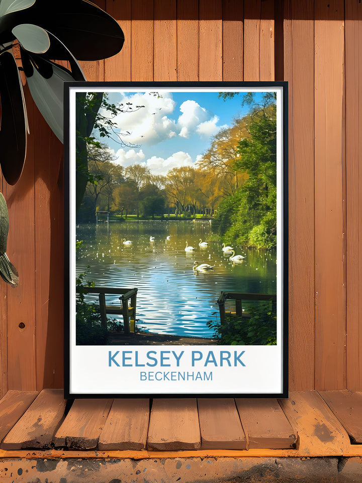 Beckenham travel art capturing the essence of Kelsey Parks lush landscapes and ornamental beauty